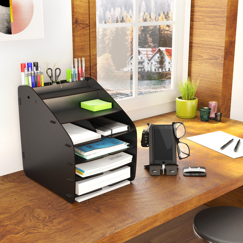Inbox Zero Wood Desk Organizer & Reviews Wayfair